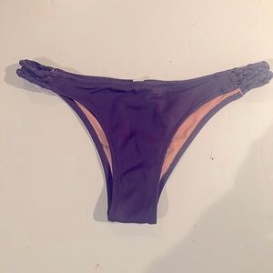 VICTORIA’S SECRET Eggplant Braided Side Bikini Bottoms S
